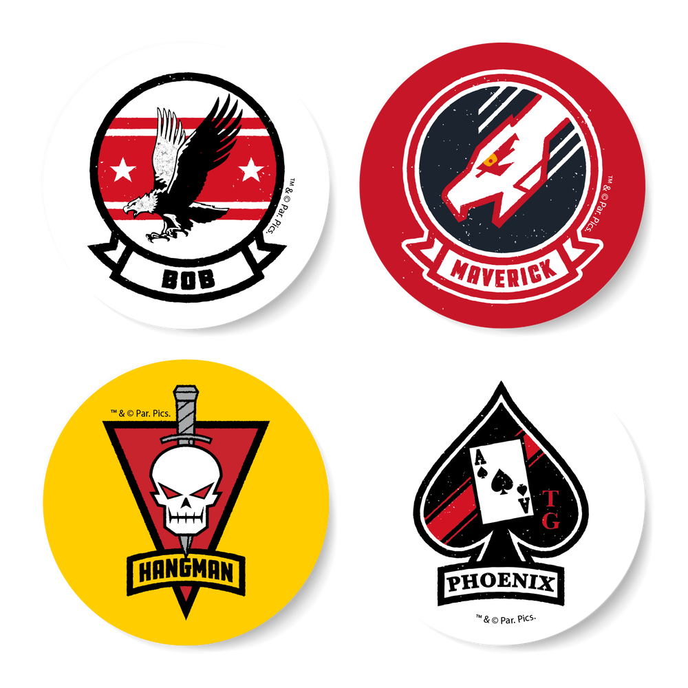 Top Gun Maverick Call Outs Round Coaster Set Image 1