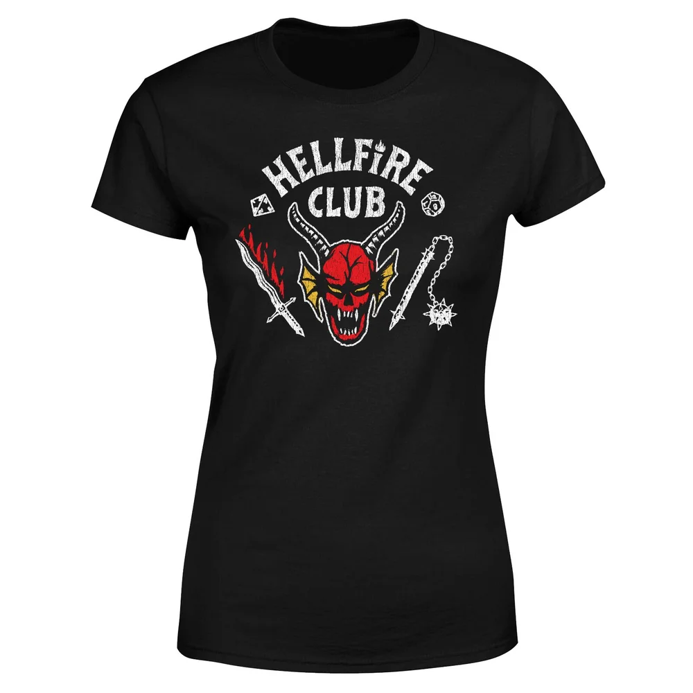 Stranger Things Hellfire Club Vintage Women's T-Shirt - Black - XS Image 1