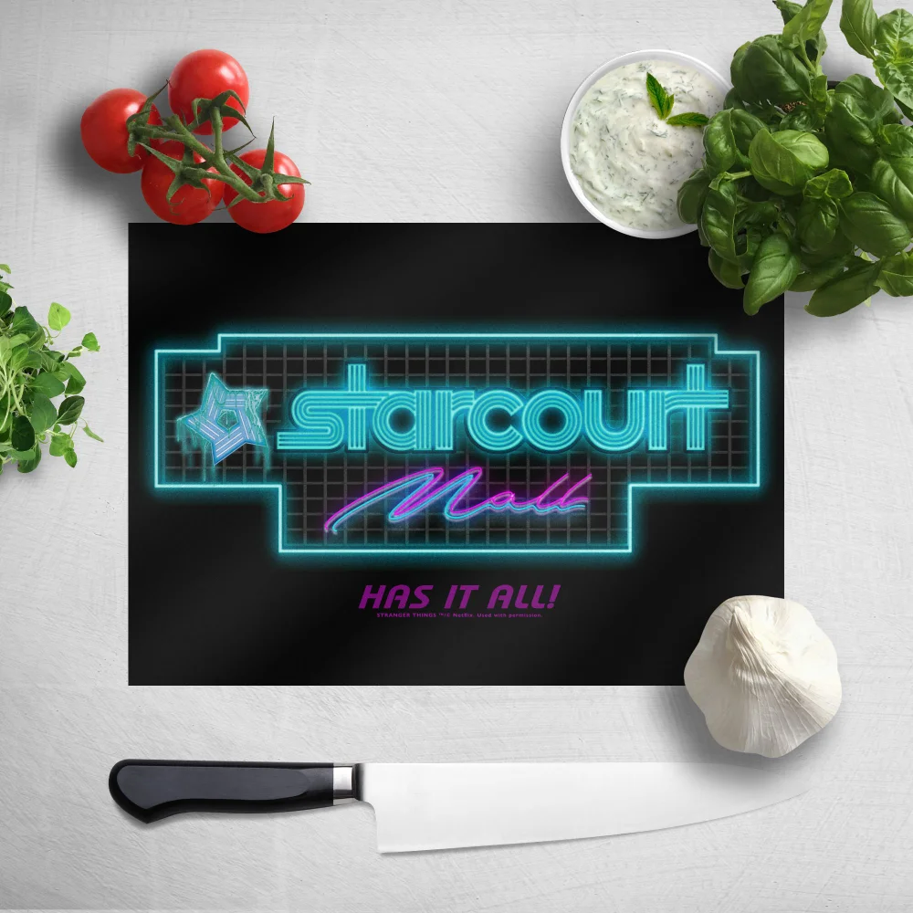 Stranger Things Starcourt Mall Chopping Board Image 1