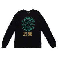 Stranger Things Hawkins Tigers 1986 Sweatshirt - Black - undefined undefined
