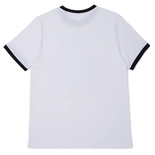 Stranger Things Badge Ringer T-Shirt - White/Black