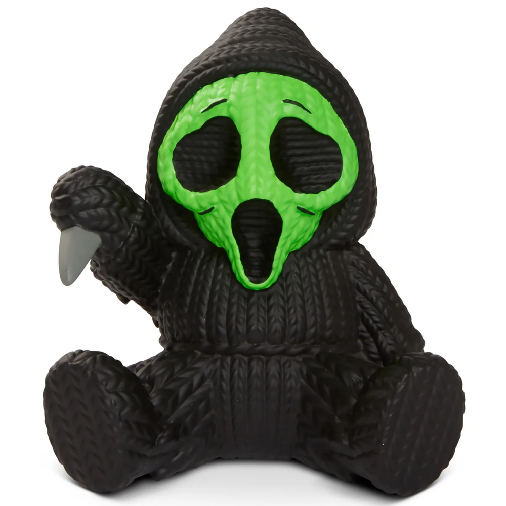 Handmade by Robotos Horror Scream Ghost Face Fluorescent Green Variant Vinyl Figure Knit Series 018 Image 1