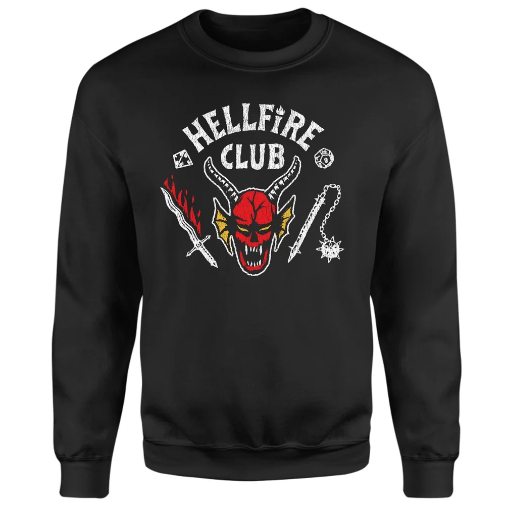 Stranger Things Hellfire Club Vintage Sweatshirt - Black - M Image 1