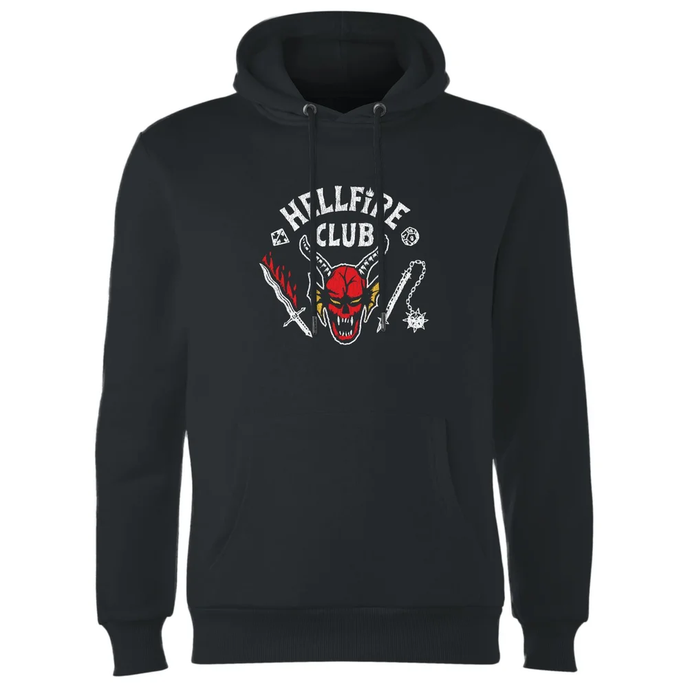 Stranger Things Hellfire Club Vintage Hoodie - Black - S Image 1