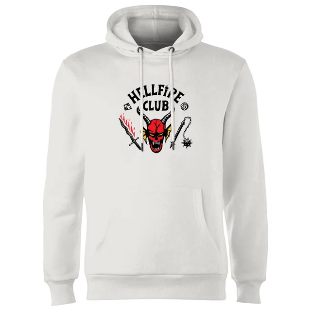 Stranger Things Hellfire Club Hoodie - White