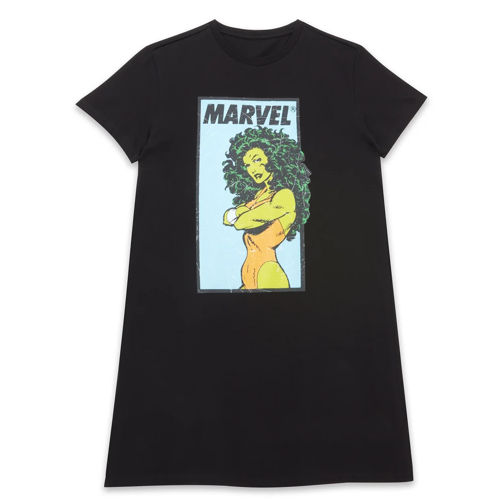 Marvel She Hulk Power Pose Women's T-Shirt Dress - Black - L Image 1