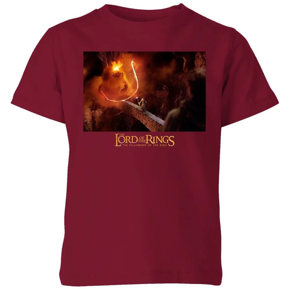 Lord Of The Rings You Shall Not Pass Kids' T-Shirt - Burgundy - 3-4 Years Image 1