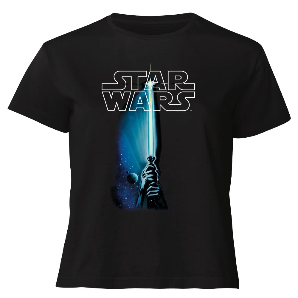 Star Wars Classic Lightsaber Women's Cropped T-Shirt - Black - XS Image 1