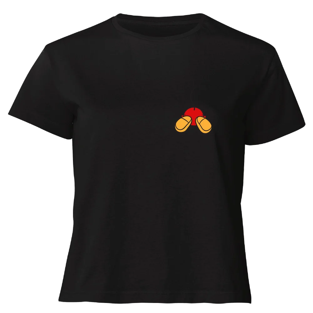 Disney Mickey Mouse Backside Women's Cropped T-Shirt - Black - XS Image 1