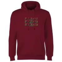Back To The Future Destination Clock Hoodie - Burgundy