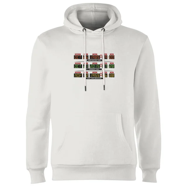 Back To The Future Destination Clock Hoodie - White