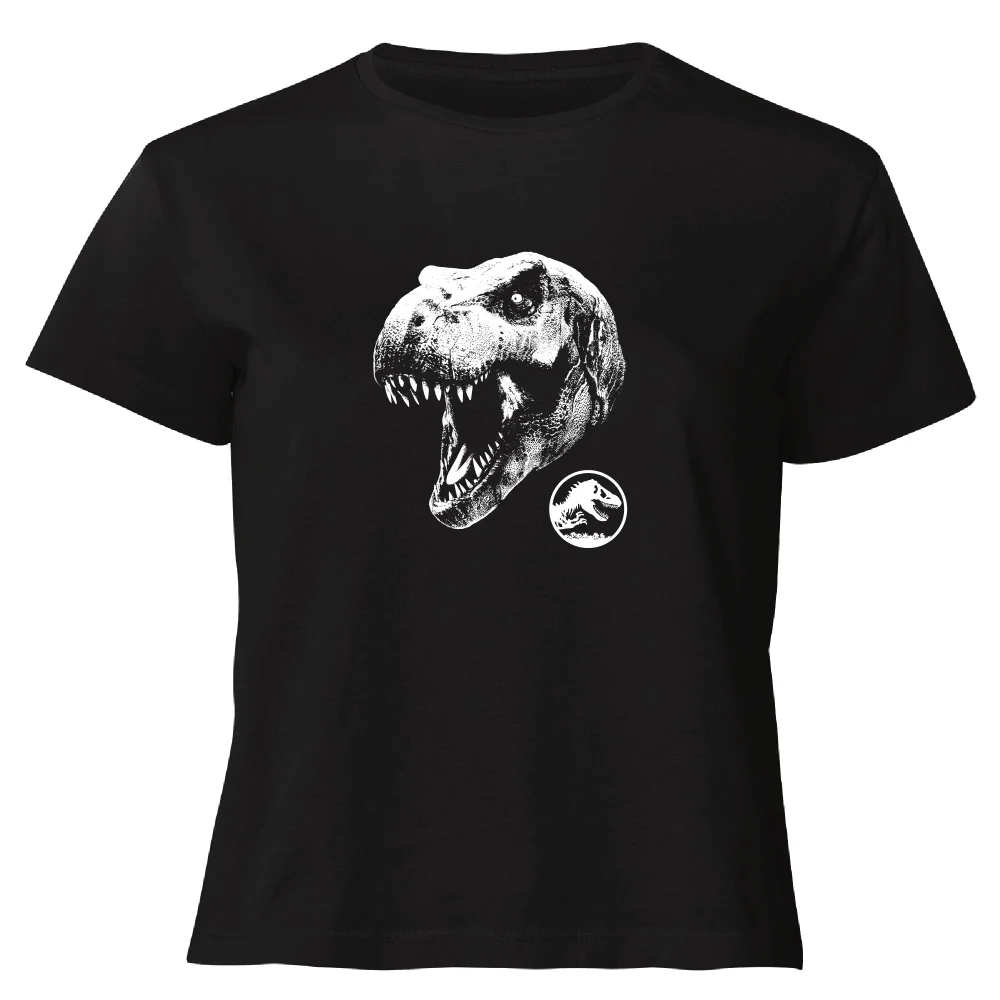 Jurassic Park T Rex Women's Cropped T-Shirt - Black - XS Image 1