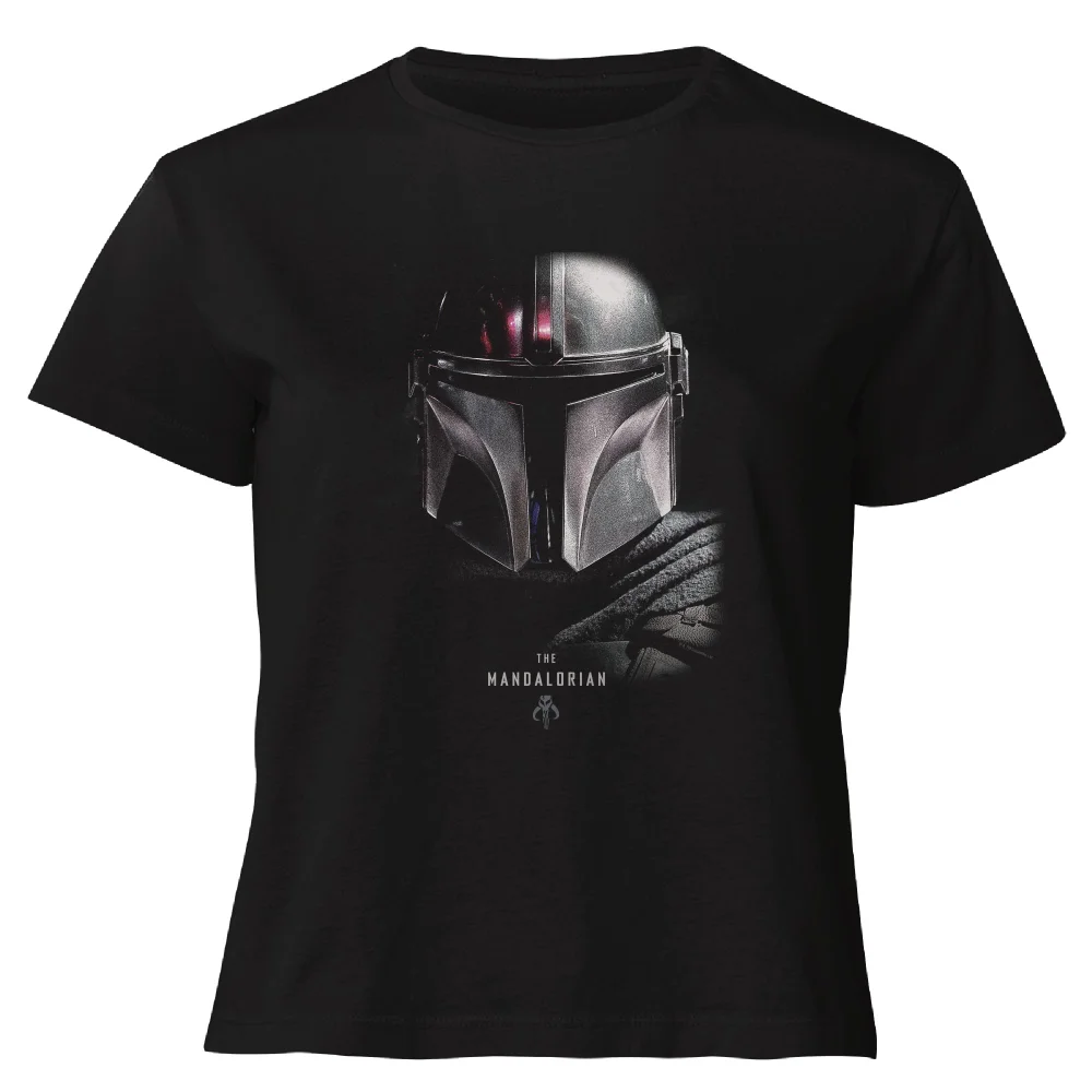 Star Wars The Mandalorian Poster Women's Cropped T-Shirt - Black - S Image 1