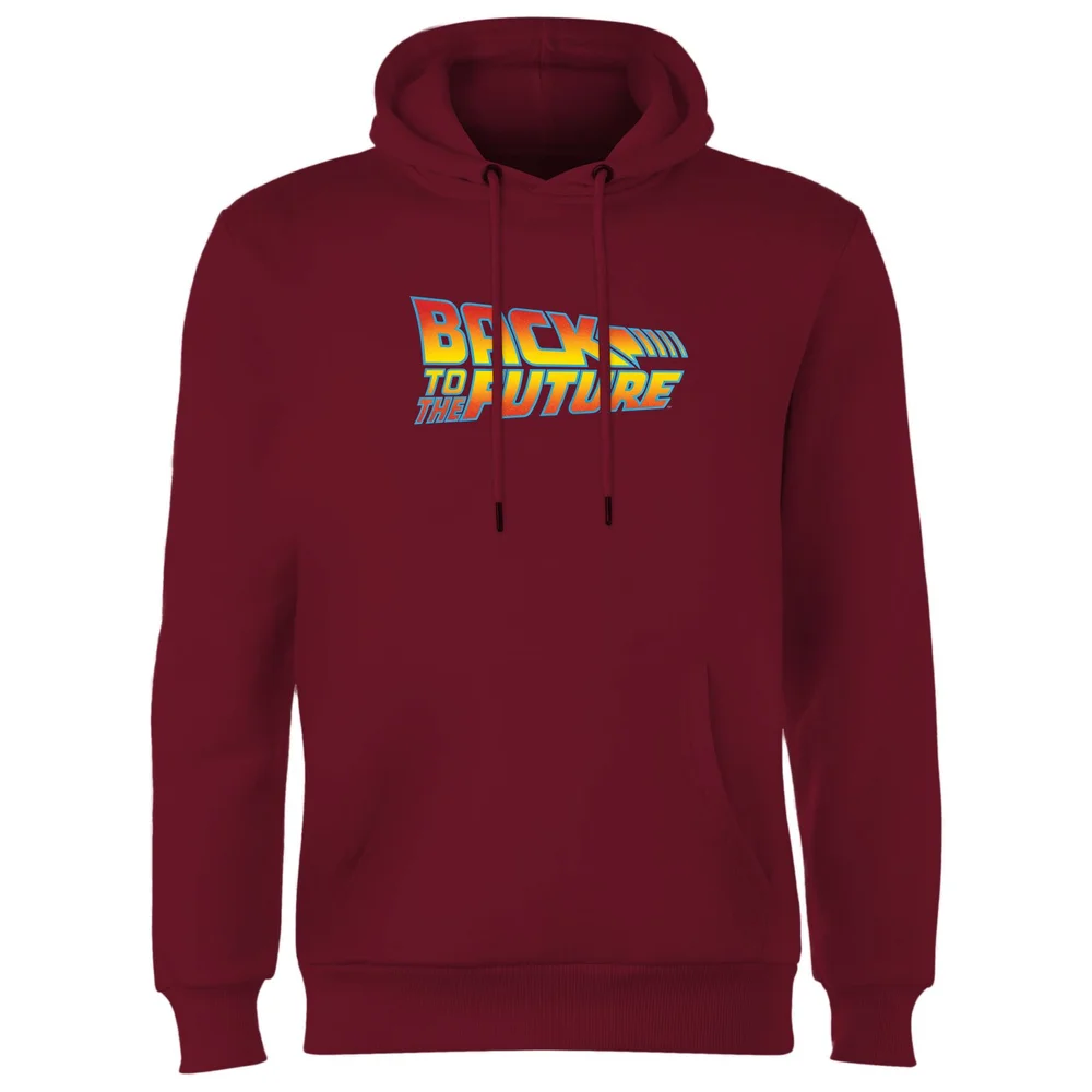 Back To The Future Classic Logo Hoodie - Burgundy - M Image 1