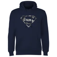 Marble Superman Logo Hoodie - Navy - undefined undefined