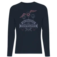 Harry Potter Quidditch At Hogwarts Men's Long Sleeve T-Shirt - Navy - undefined undefined