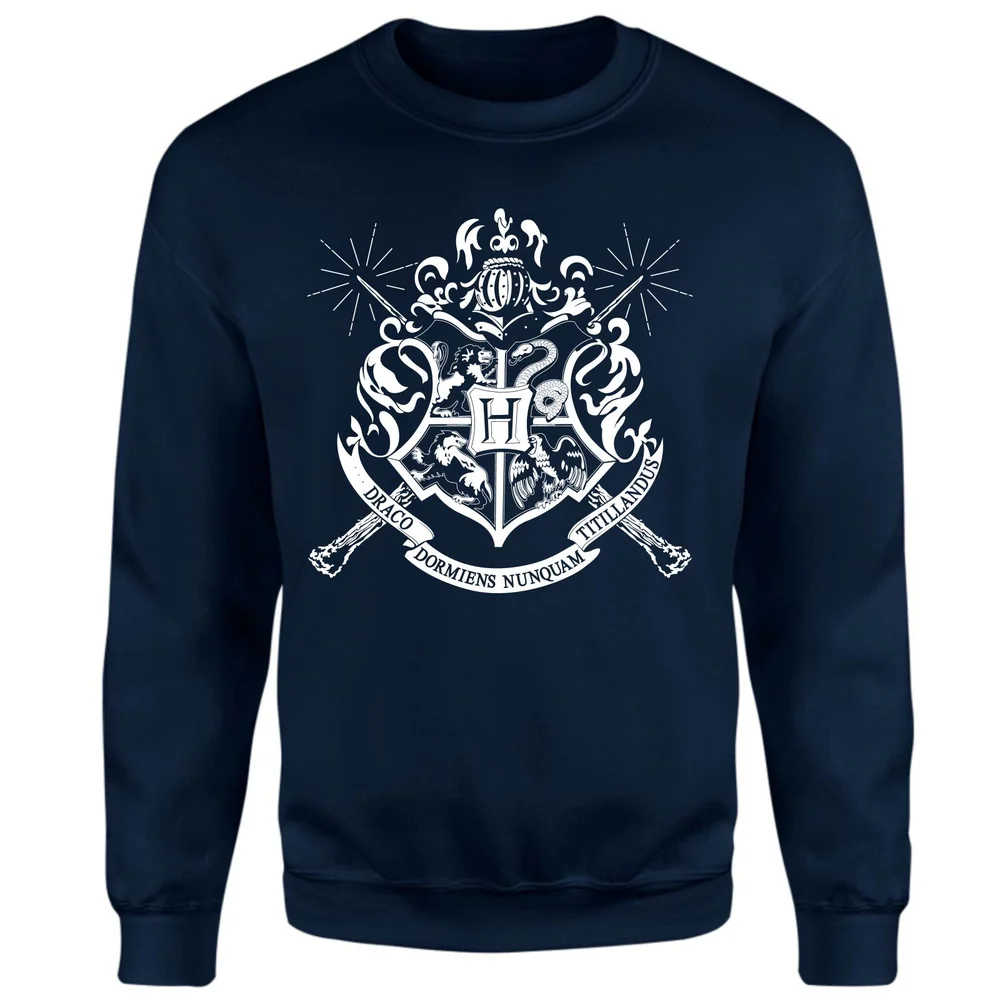 Harry Potter Hogwarts House Crest Sweatshirt - Navy - S Image 1
