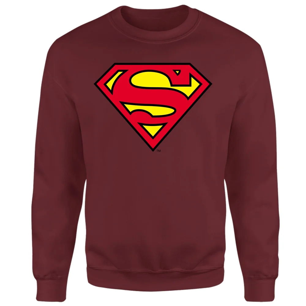 Official Superman Shield Sweatshirt - Burgundy - S Image 1