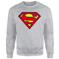 Official Superman Shield Sweatshirt - Grey - undefined undefined
