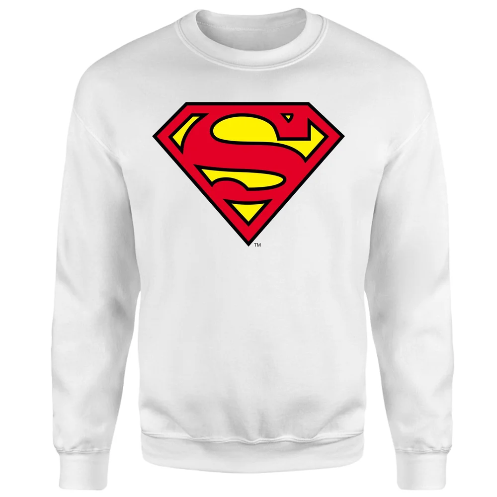 Official Superman Shield Sweatshirt - White - S Image 1