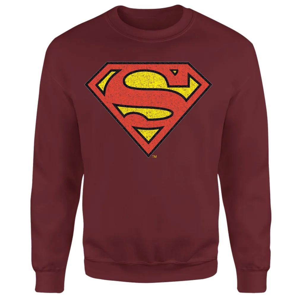 Official Superman Crackle Logo Sweatshirt - Burgundy - S Image 1