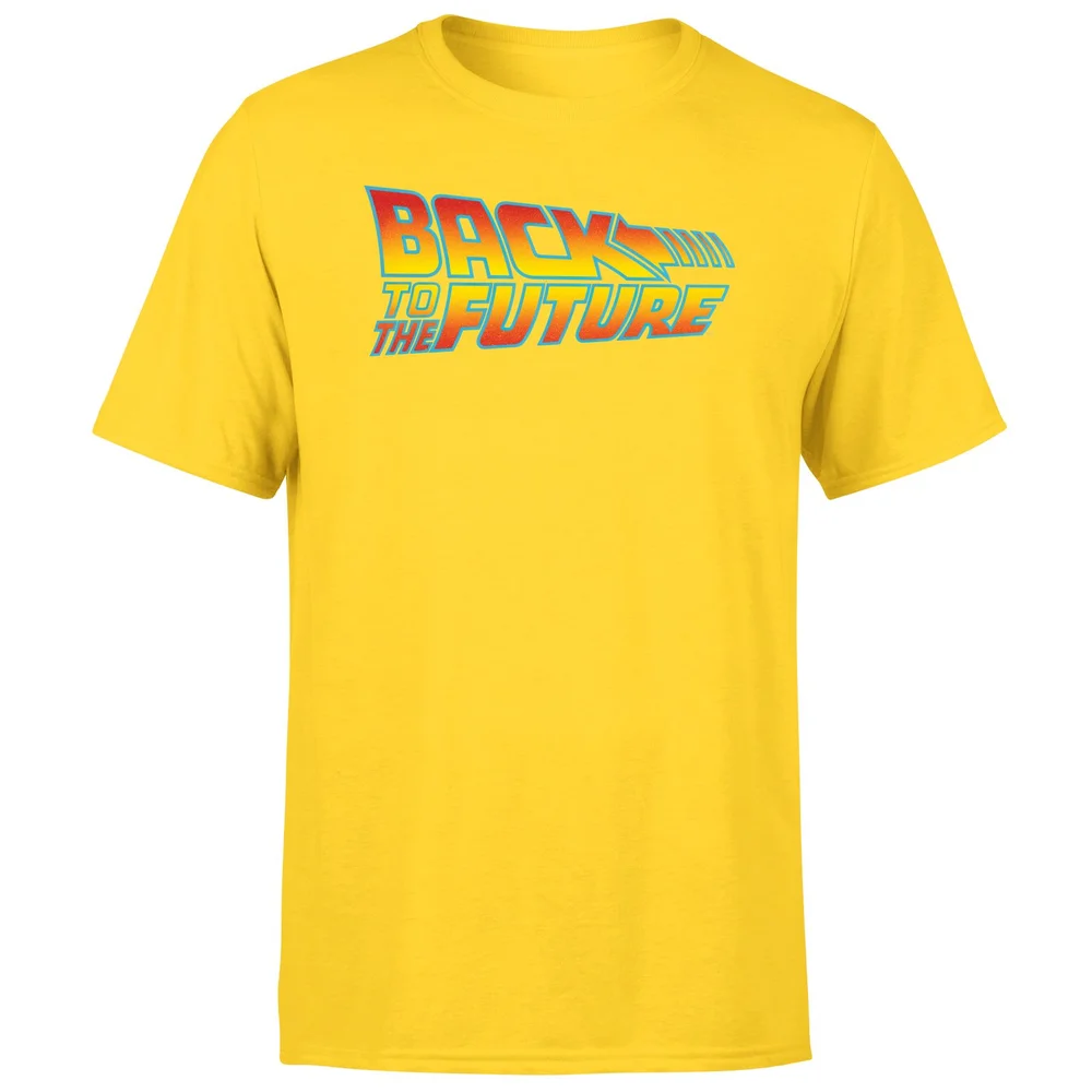 Back To The Future Classic Logo Men's T-Shirt - Yellow - S Image 1