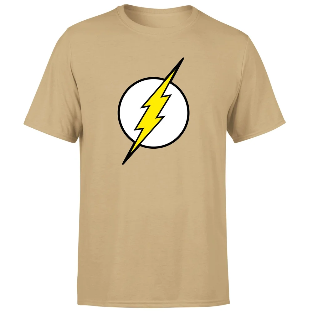 Justice League Flash Logo Men's T-Shirt - Tan - S Image 1
