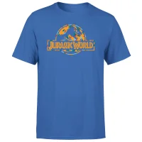 Jurassic Park Logo Tropical Men's T-Shirt - Blue - undefined undefined