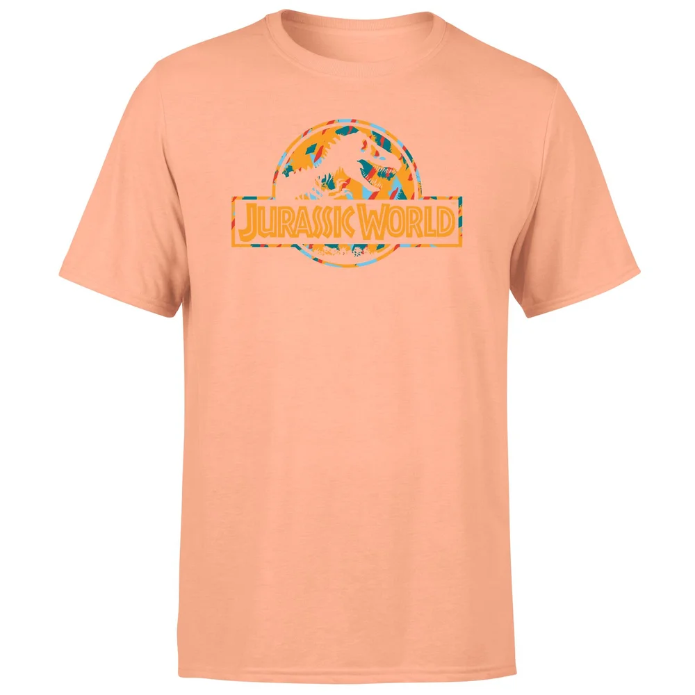 Jurassic Park Logo Tropical Men's T-Shirt - Coral - S Image 1