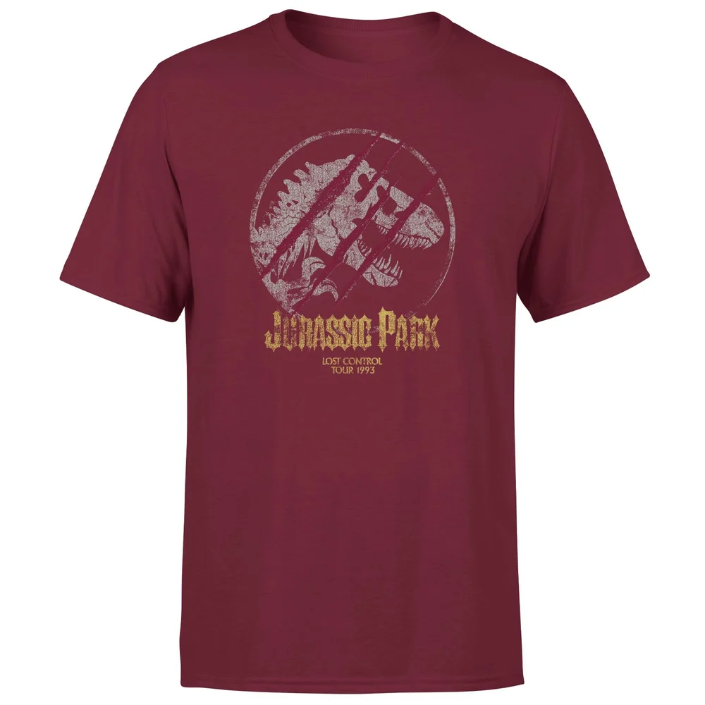 Jurassic Park Lost Control Men's T-Shirt - Burgundy - S Image 1