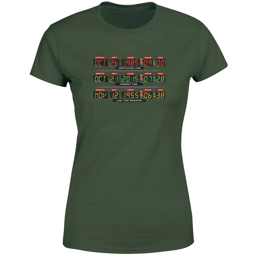 Back To The Future Destination Clock Women's T-Shirt - Green - XS Image 1