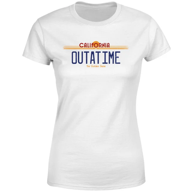 Back To The Future Outatime Plate Women's T-Shirt - White