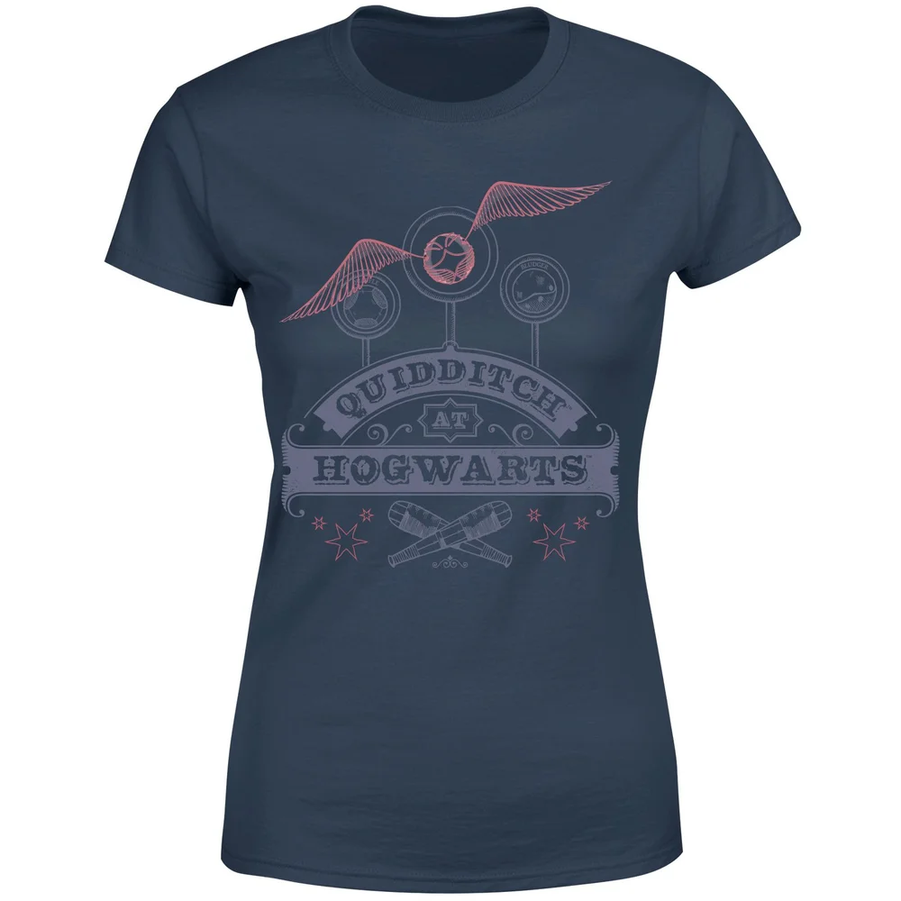 Harry Potter Quidditch At Hogwarts Women's T-Shirt - Navy - XS Image 1