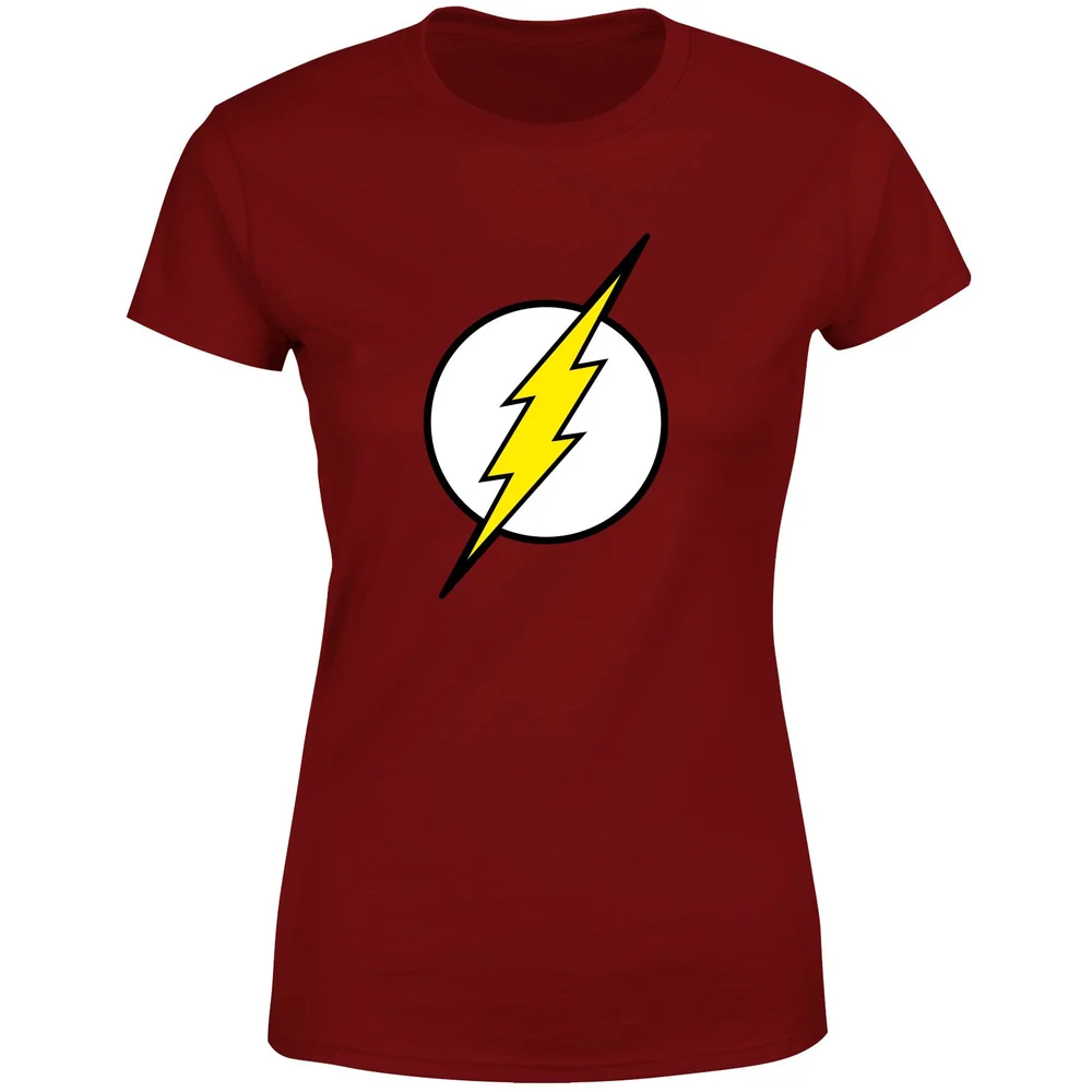 Justice League Flash Logo Women's T-Shirt - Burgundy - L Image 1