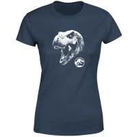 Jurassic Park T Rex Women's T-Shirt - Navy - undefined undefined