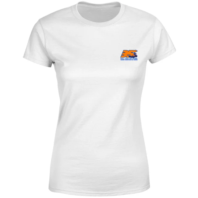 Back To The Future 35 Hill Valley Front Women's T-Shirt - White