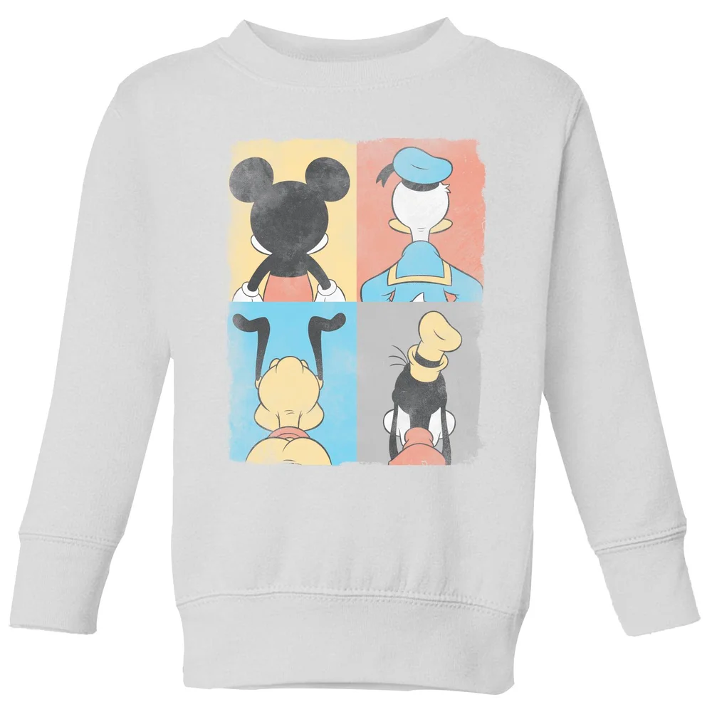 Disney Donald Duck Mickey Mouse Pluto Goofy Tiles Kids' Sweatshirt - White - 3-4 Years Image 1
