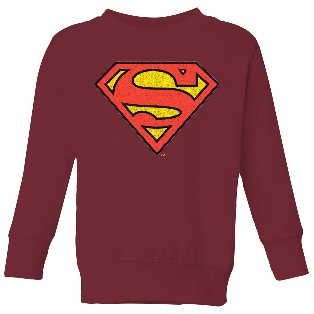 Official Superman Crackle Logo Kids' Sweatshirt - Burgundy - 3-4 Years Image 1