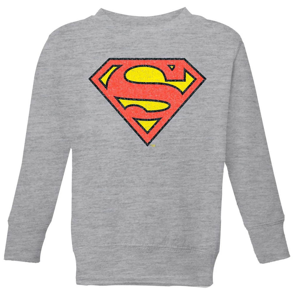 Official Superman Crackle Logo Kids' Sweatshirt - Grey - 3-4 Years Image 1