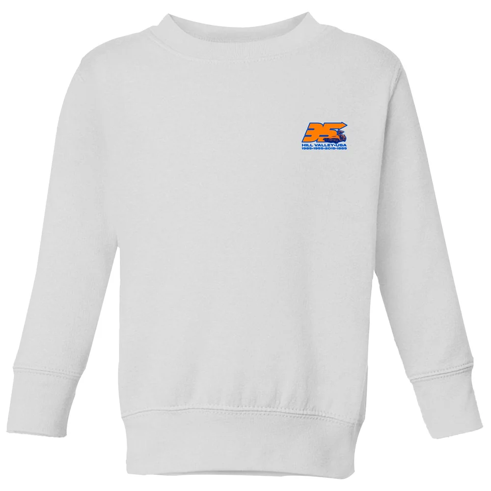 Back To The Future 35 Hill Valley Front Kids' Sweatshirt - White - 3-4 Years Image 1