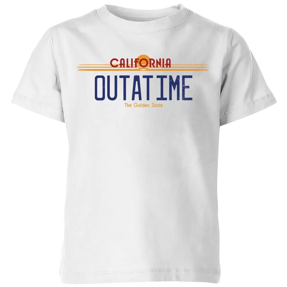 Back To The Future Outatime Plate Kids' T-Shirt - White - 3-4 Years Image 1