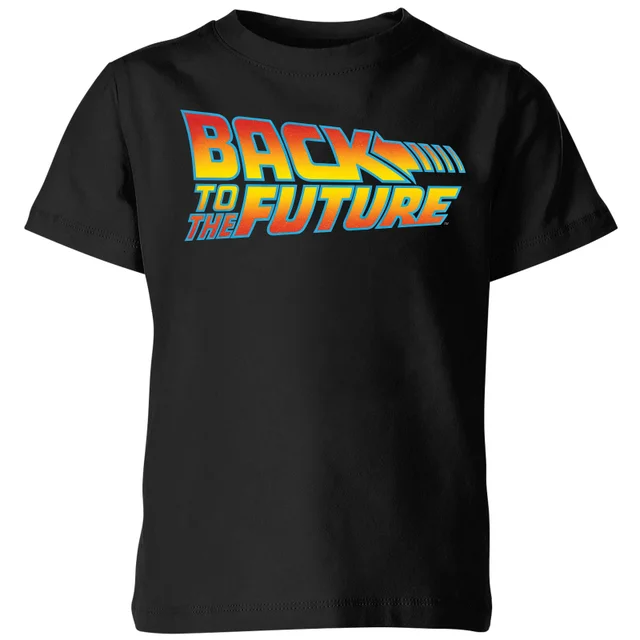 Back To The Future Classic Logo Kids' T-Shirt - Black