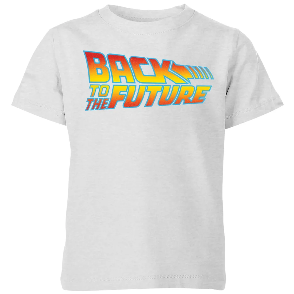 Back To The Future Classic Logo Kids' T-Shirt - Grey - 3-4 Years Image 1