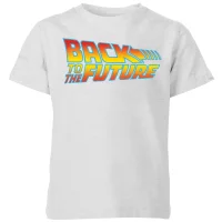 Back To The Future Classic Logo Kids' T-Shirt - Grey - undefined undefined