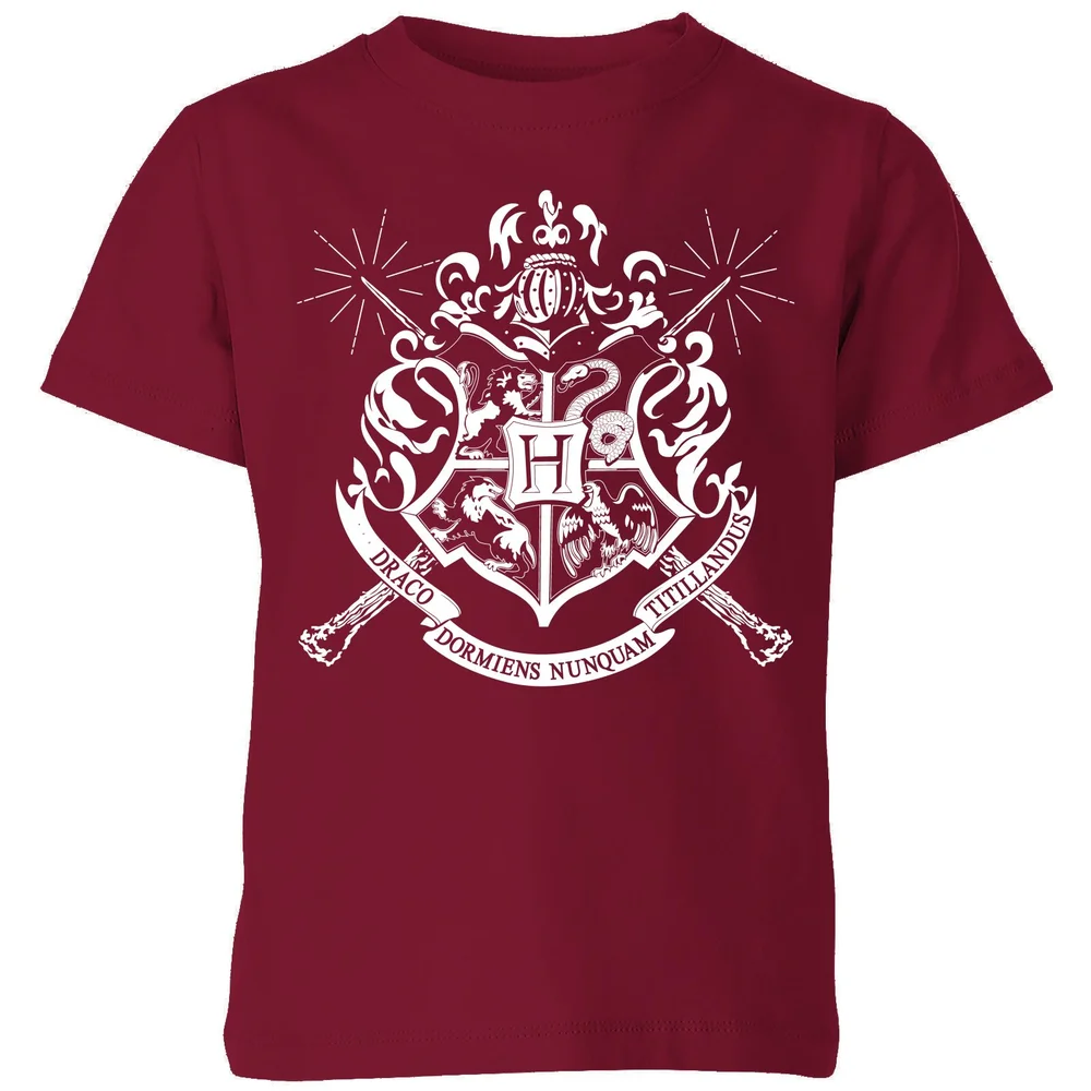 Harry Potter Hogwarts House Crest Kids' T-Shirt - Burgundy - 3-4 Years Image 1