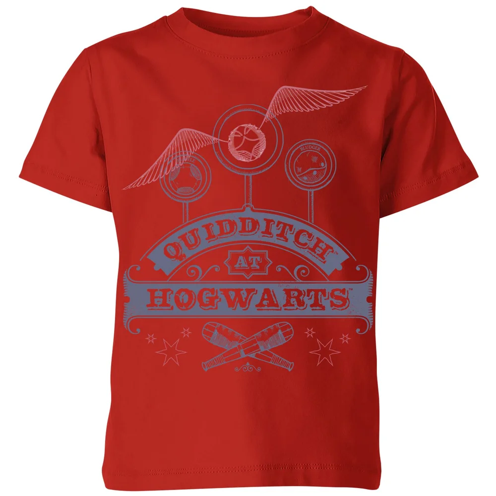 Harry Potter Quidditch At Hogwarts Kids' T-Shirt - Red - 3-4 Years Image 1