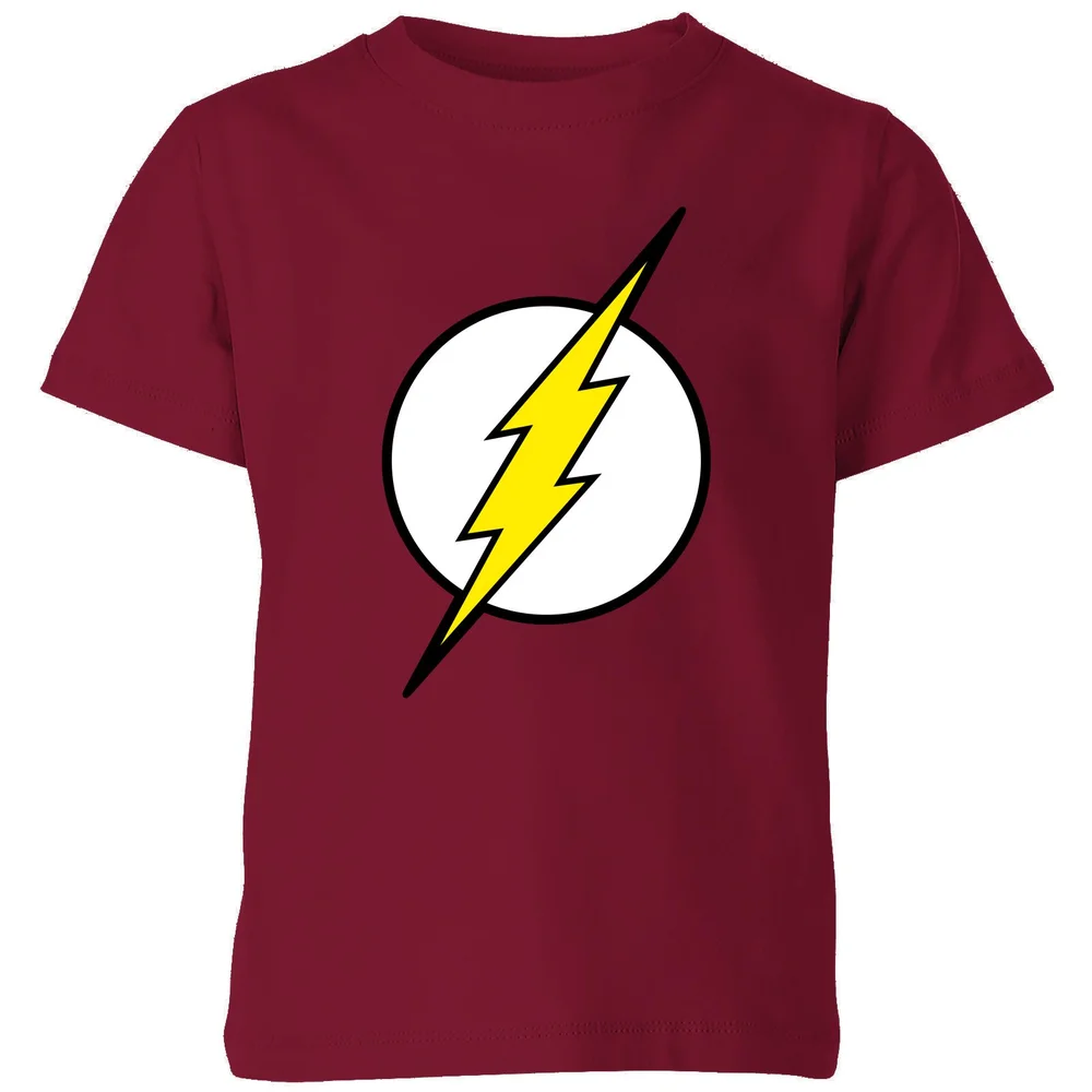 Justice League Flash Logo Kids' T-Shirt - Burgundy - 3-4 Years Image 1