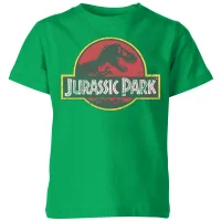 Jurassic Park Logo Vintage Kids' T-Shirt - Green - undefined undefined