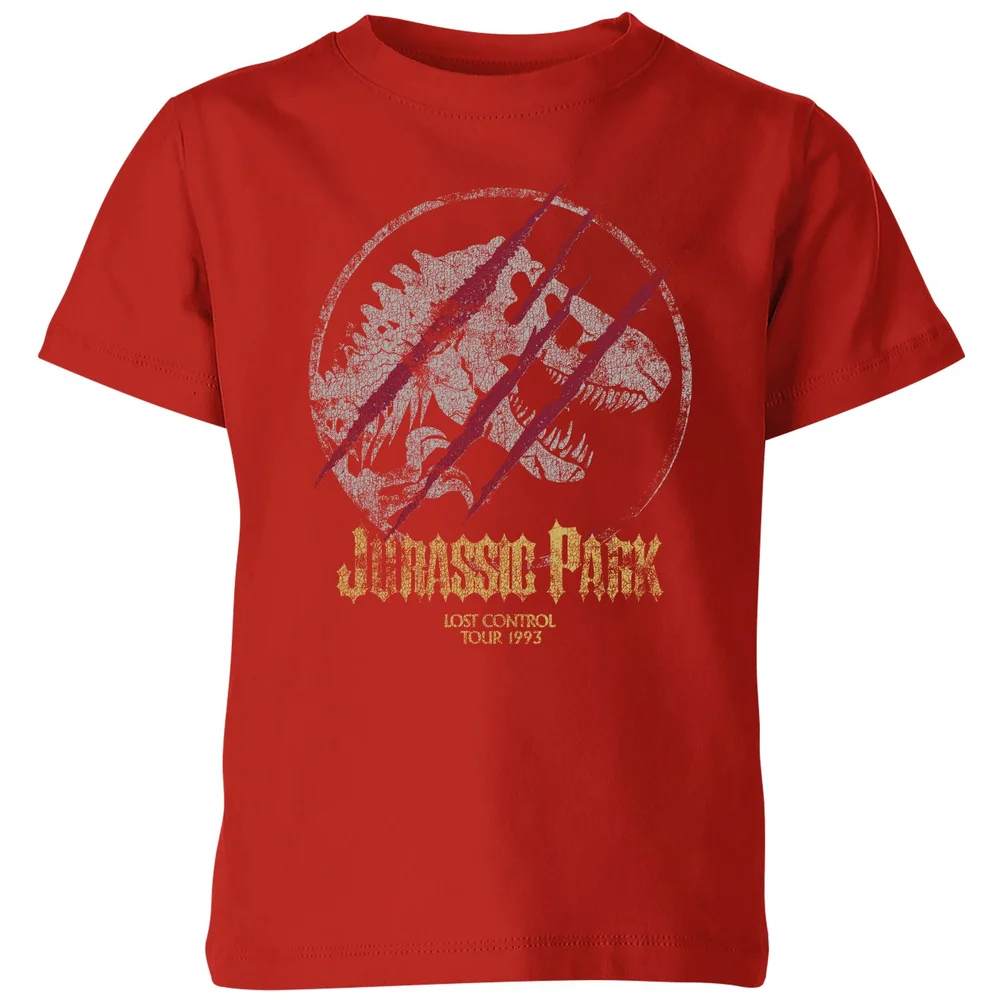 Jurassic Park Lost Control Kids' T-Shirt - Red - 3-4 Years Image 1