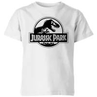 Jurassic Park Logo Kids' T-Shirt - White - undefined undefined